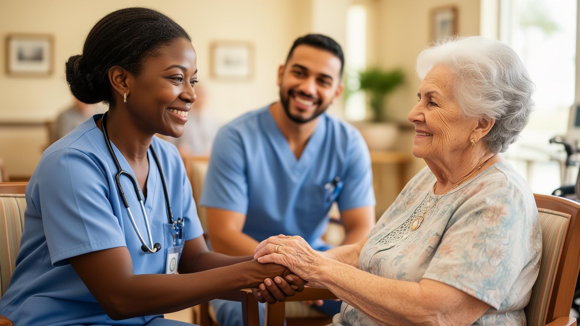 Participants and caregivers engaged in daily activity