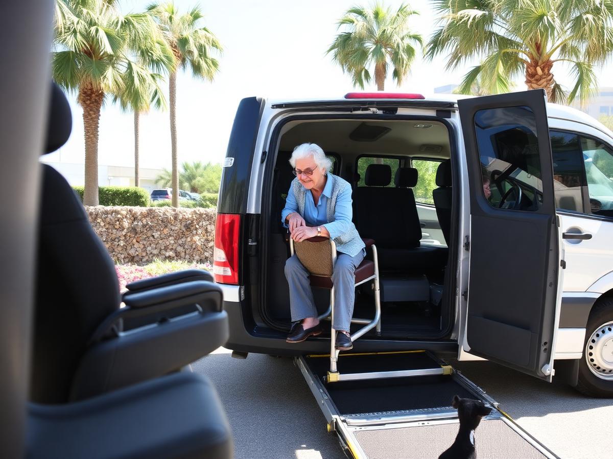 Wheelchair-accessible transportation van