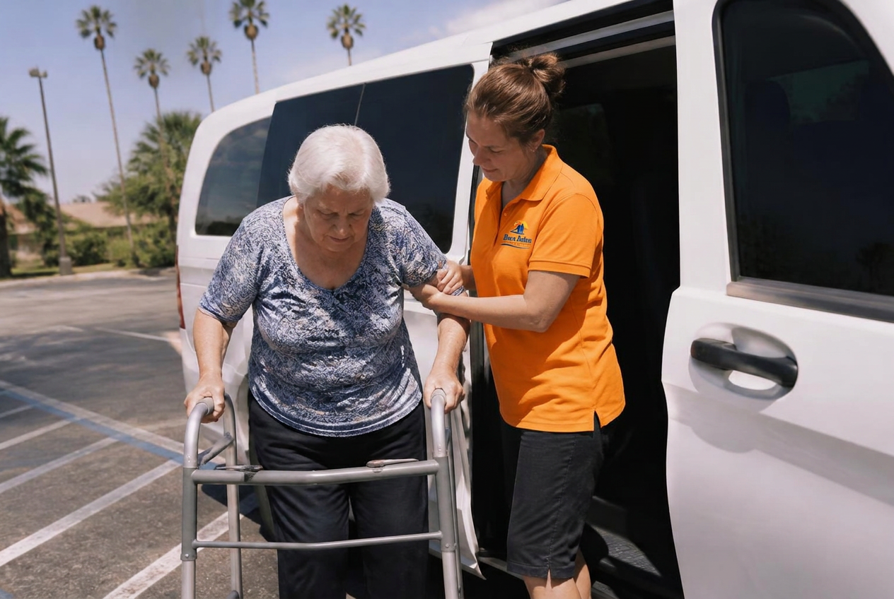 Wheelchair-accessible transportation van